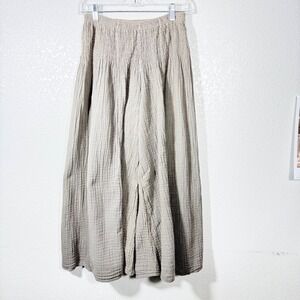 Wide Leg Gauze Pants Small Gray Minimalist Coastal Boho Cottagecore